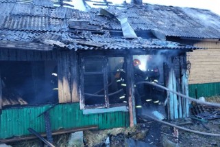 Фото: Пожар в агрогородке Лайковщина 