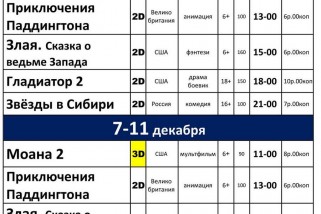 Фото: Кинотеатр Юбилейный репертуар с 5 по 11 декабря