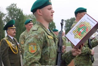 Фото: В Лидском погранотряде состоялся торжественный ритуал принятия Военной присяги