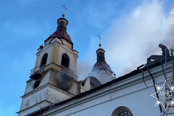 Фото: Спасатели ликвидировали пожар в костеле в агрогородке Сопоцкин Гродненского района