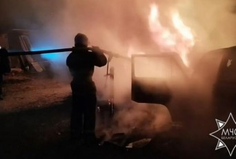 Фото: 4 мая пожар в деревне Домейки Лидского района
