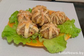Фото: Мясные «клубочки» в слоеном тесте