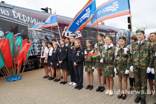 Фото: «Поезд Победы» прибыл в Лиду в день освобождения города