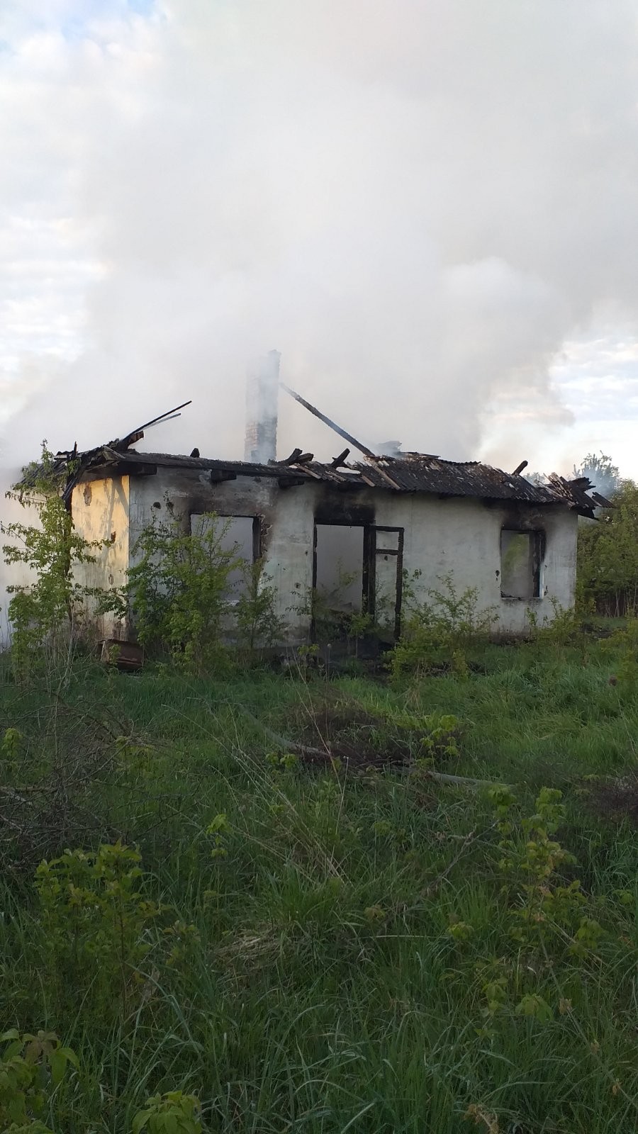 Пожар нежилого дома в деревне Мотевичи